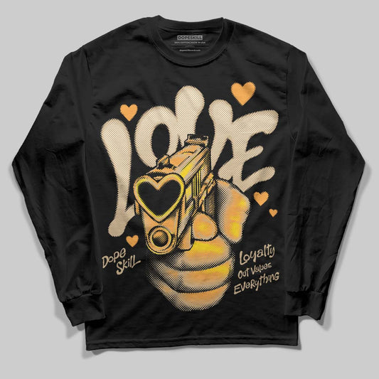 TAN Sneakers DopeSkill Long Sleeve T-Shirt Love Shot Graphic Streetwear - black