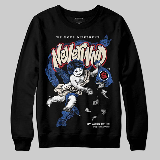 Jordan 1 Low Travis Scott x Fragment DopeSkill Sweatshirt Nevermind Graphic Streetwear - Black