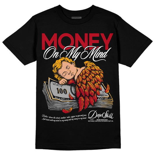 Jordan 7 Retro Cardinal DopeSkill T-Shirt MOMM Graphic Streetwear - Black