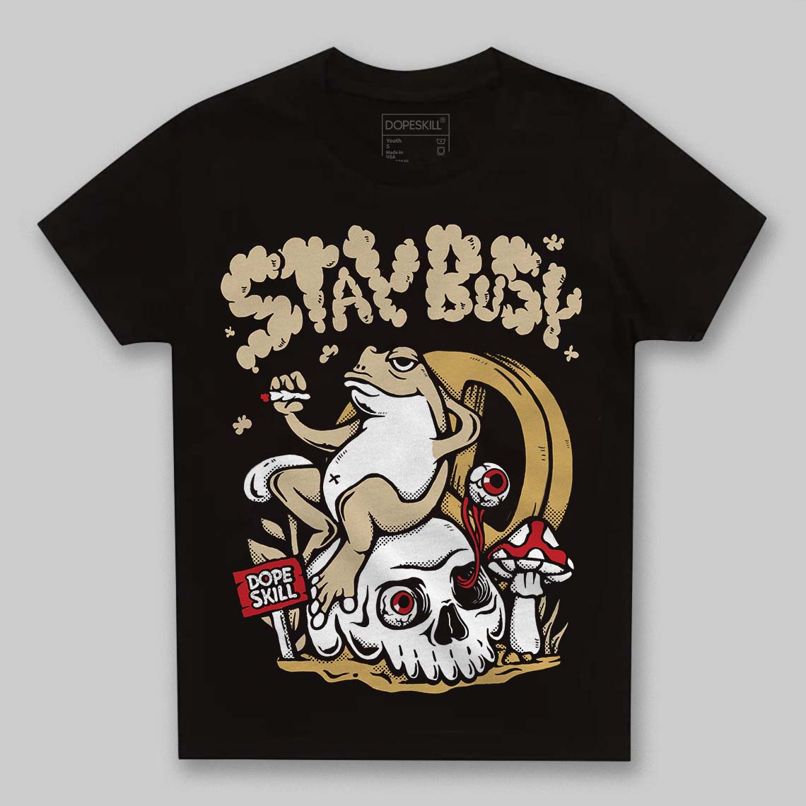 Jordan 4 Retro “Pizza” DopeSkill Toddler Kids T-shirt Stay Busy Graphic Streetwear - Black