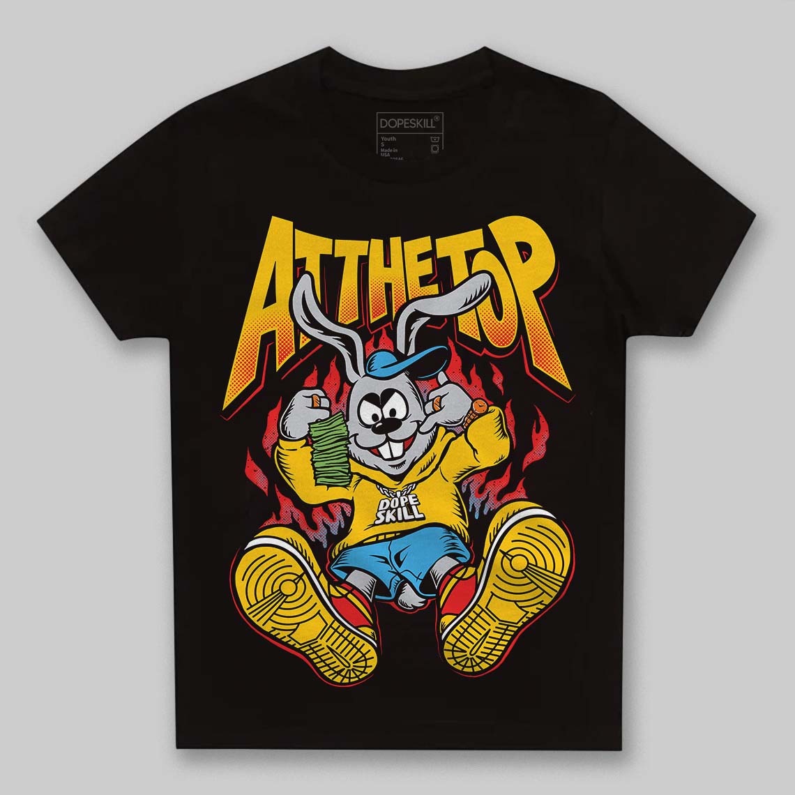 Yellow Sneakers DopeSkill Toddler Kids T-shirt At The Top Graphic Streetwear - black