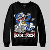 Jordan 1 Low Travis Scott x Fragment DopeSkill Sweatshirt Born To Be Rich Graphic Streetwear - Black