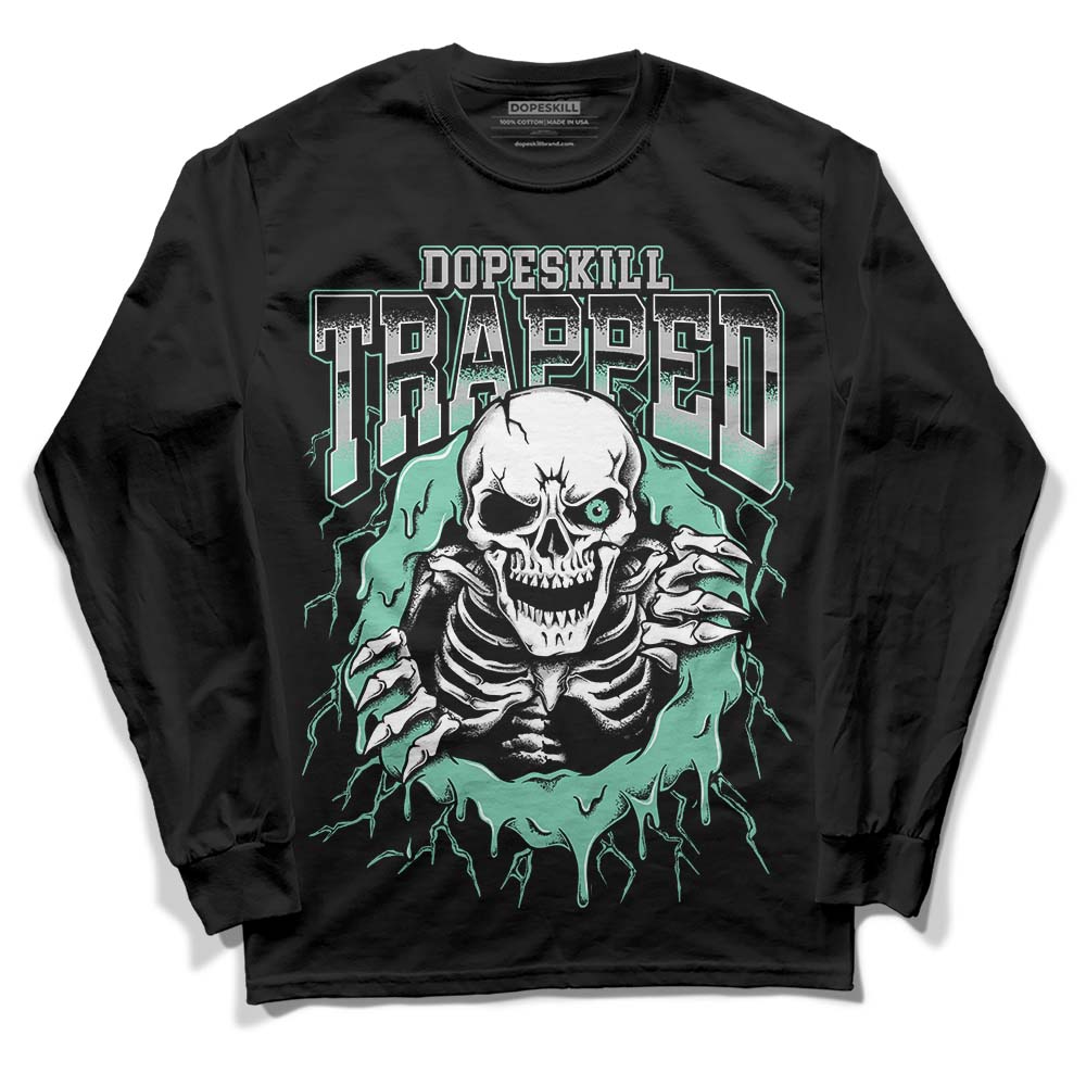Jordan 3 "Green Glow" DopeSkill Long Sleeve T-Shirt Trapped Halloween Graphic Streetwear - Black