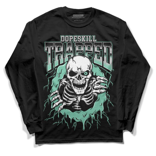 Jordan 3 "Green Glow" DopeSkill Long Sleeve T-Shirt Trapped Halloween Graphic Streetwear - Black