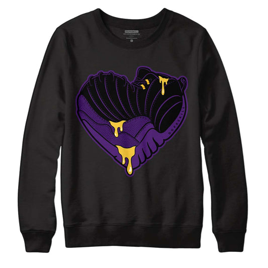 Jordan 12 “Field Purple” DopeSkill Sweatshirt Heart Jordan 12 Graphic Streetwear - Black