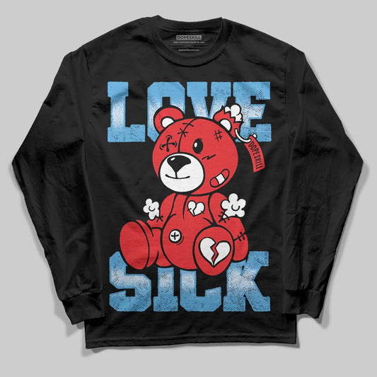 Jordan 11 Retro Cherry DopeSkill Long Sleeve T-Shirt Love Sick Graphic Streetwear - Black