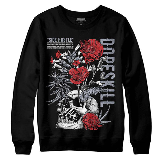 Jordan 4 “Bred Reimagined” DopeSkill Sweatshirt Side Hustle Graphic Streetwear - Black
