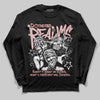 Jordan 40 “Dusty Rose” DopeSkill Long Sleeve T-Shirt Distorted Realms Graphic Streetwear - Black