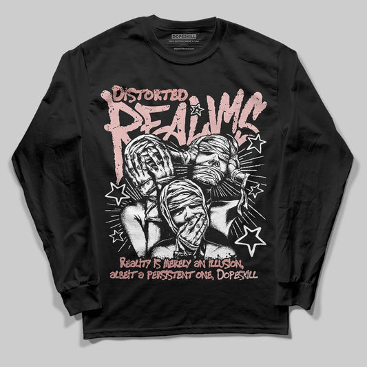 Jordan 40 “Dusty Rose” DopeSkill Long Sleeve T-Shirt Distorted Realms Graphic Streetwear - Black