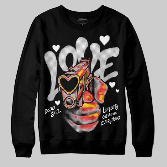 Dunk Low Panda White Black DopeSkill Sweatshirt Love Shot Graphic Streetwear - black