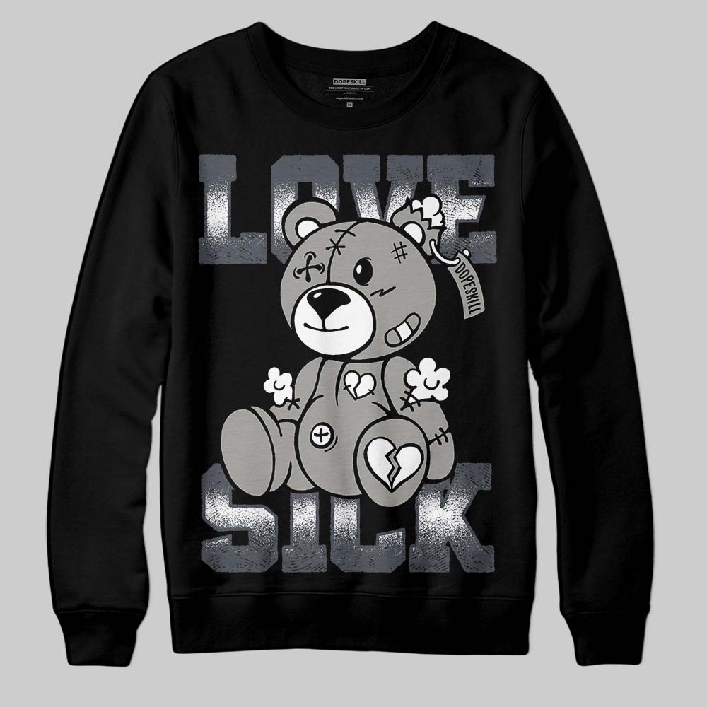 Jordan 11 Cool Grey DopeSkill Sweatshirt Love Sick Graphic Streetwear - Black