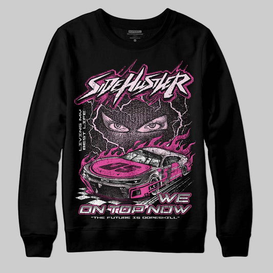 Dunk Low GS 'Triple Pink' DopeSkill Sweatshirt New Side Hustler Graphic Streetwear - Black