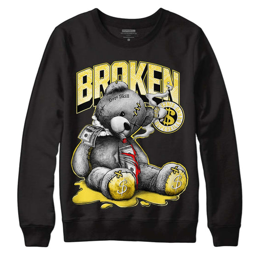 Jordan 11 Low 'Yellow Snakeskin' DopeSkill Sweatshirt Sick Bear Graphic Streetwear - Black