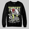 Jordan 5 “Luminous Green” DopeSkill Sweatshirt Threat Graphic Streetwear - black