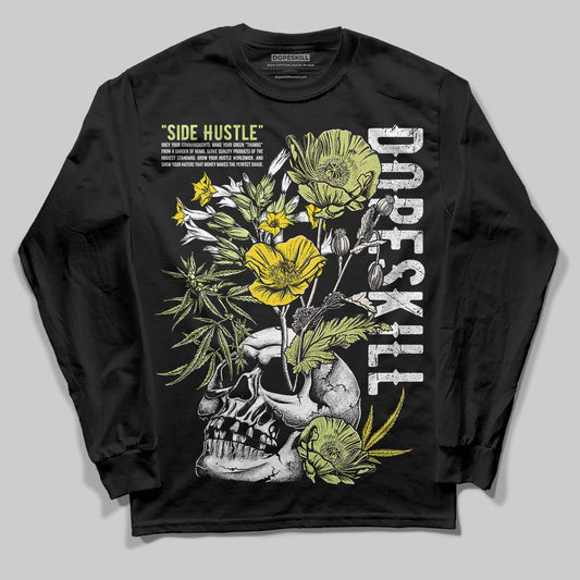 Jordan 5 “Luminous Green” DopeSkill Long Sleeve T-Shirt Side Hustle Graphic Streetwear - Black