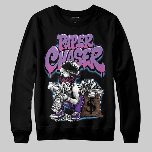 PURPLE Sneakers DopeSkill Sweatshirt Paper Chaser Boy Graphic Streetwear - black