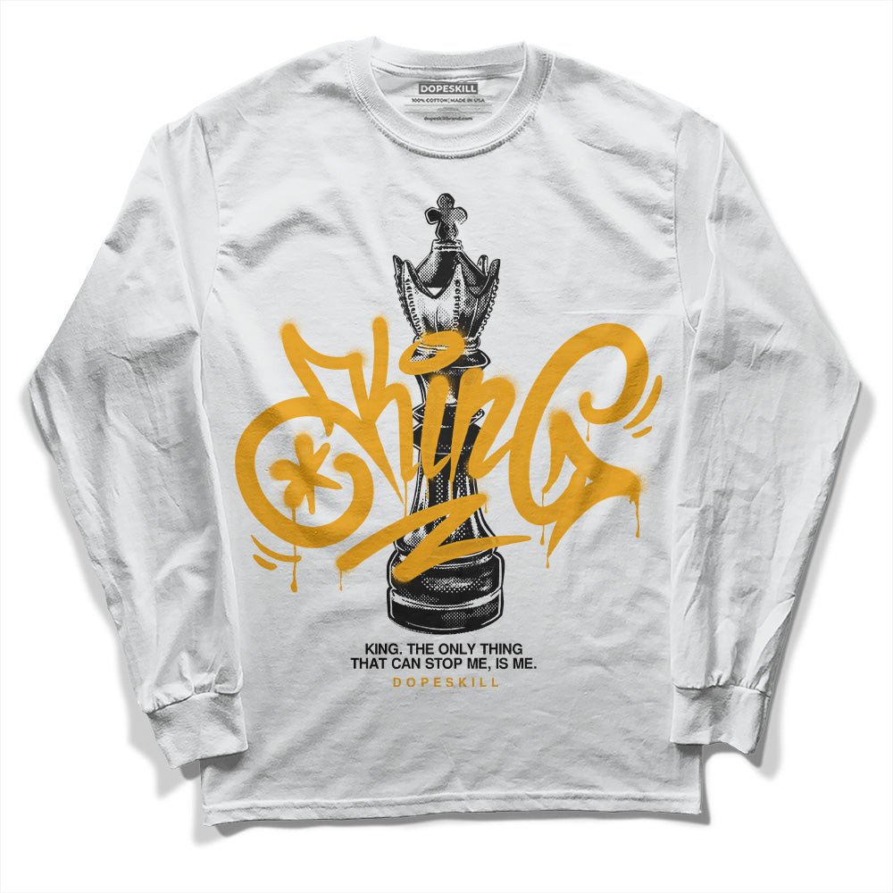 Jordan 12 Retro Black Taxi DopeSkill Long Sleeve T-Shirt King Chess Graphic Streetwear - WHite