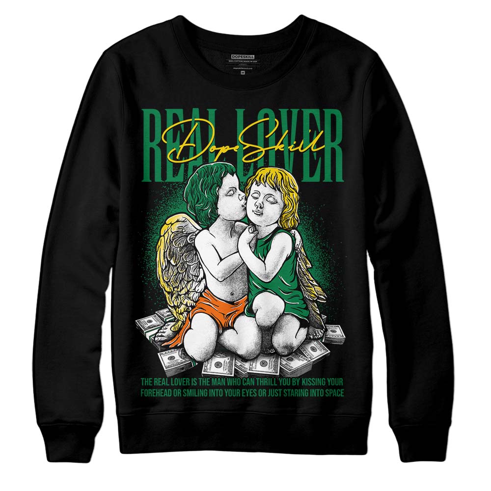 Green Sneakers DopeSkill Sweatshirt Real Lover Graphic Streetwear - Black