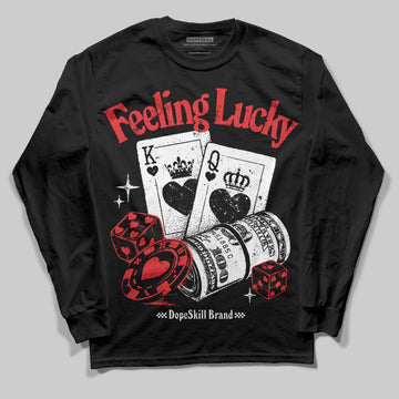 Dunk Low Panda White Black DopeSkill Long Sleeve T-Shirt Feeling Lucky Graphic Streetwear - Black