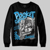 Jordan 4 Retro Military Blue DopeSkill Sweatshirt Pocket Change Graphic Streetwear - Black