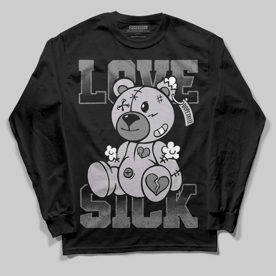 Grey Sneakers DopeSkill Long Sleeve T-Shirt Love Sick Graphic Streetwear - Black