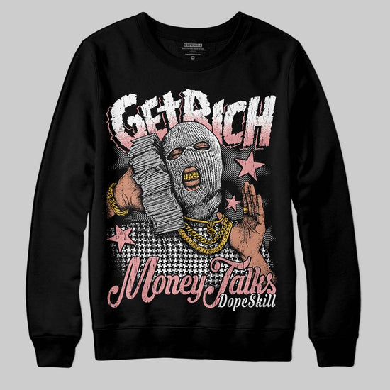 Harris Tweed x Wmns Dunk Low 'Black Phantom' DopeSkill Sweatshirt Get Rich Graphic Streetwear - Black