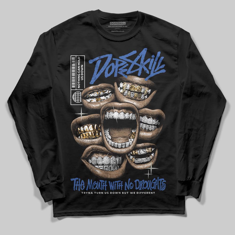 Jordan 3 “Lucky Shorts” DopeSkill Long Sleeve T-Shirt The Mouth With No Droughts Graphic Streetwear - Black