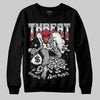 Jordan 4 OG “White Cement” DopeSkill Sweatshirt Threat Graphic Streetwear - Black