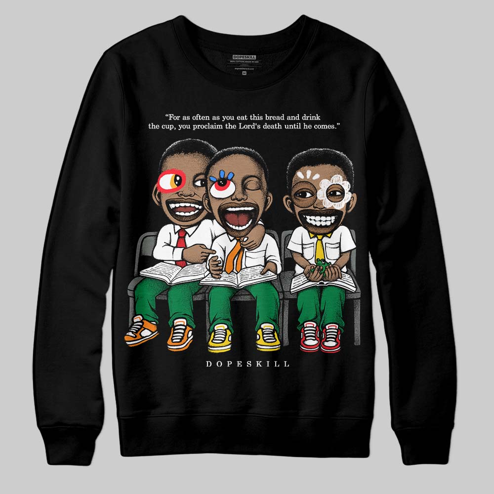 Jordan 5 “Lucky Green” DopeSkill Sweatshirt First Sunday Graphic Streetwear - Black