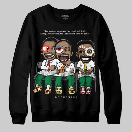 Jordan 5 “Lucky Green” DopeSkill Sweatshirt First Sunday Graphic Streetwear - Black
