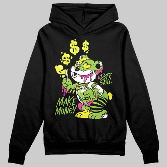 Neon Green Sneakers DopeSkill Hoodie Sweatshirt Make Money Graphic Streetwear - black