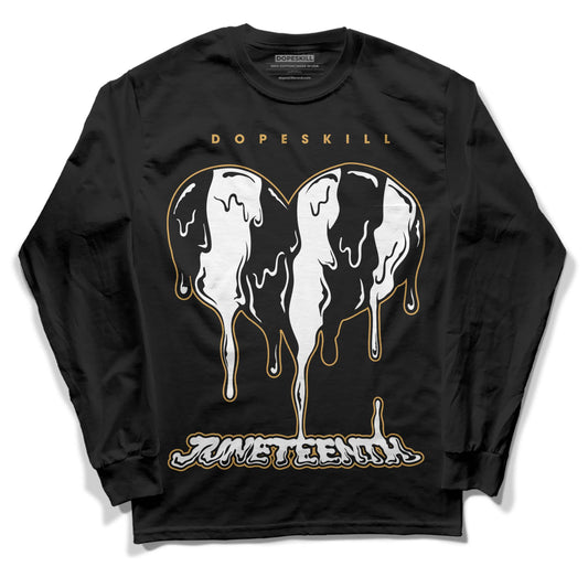 Jordan 11 "Gratitude" DopeSkill Long Sleeve T-Shirt Juneteenth Heart Graphic Streetwear - Black
