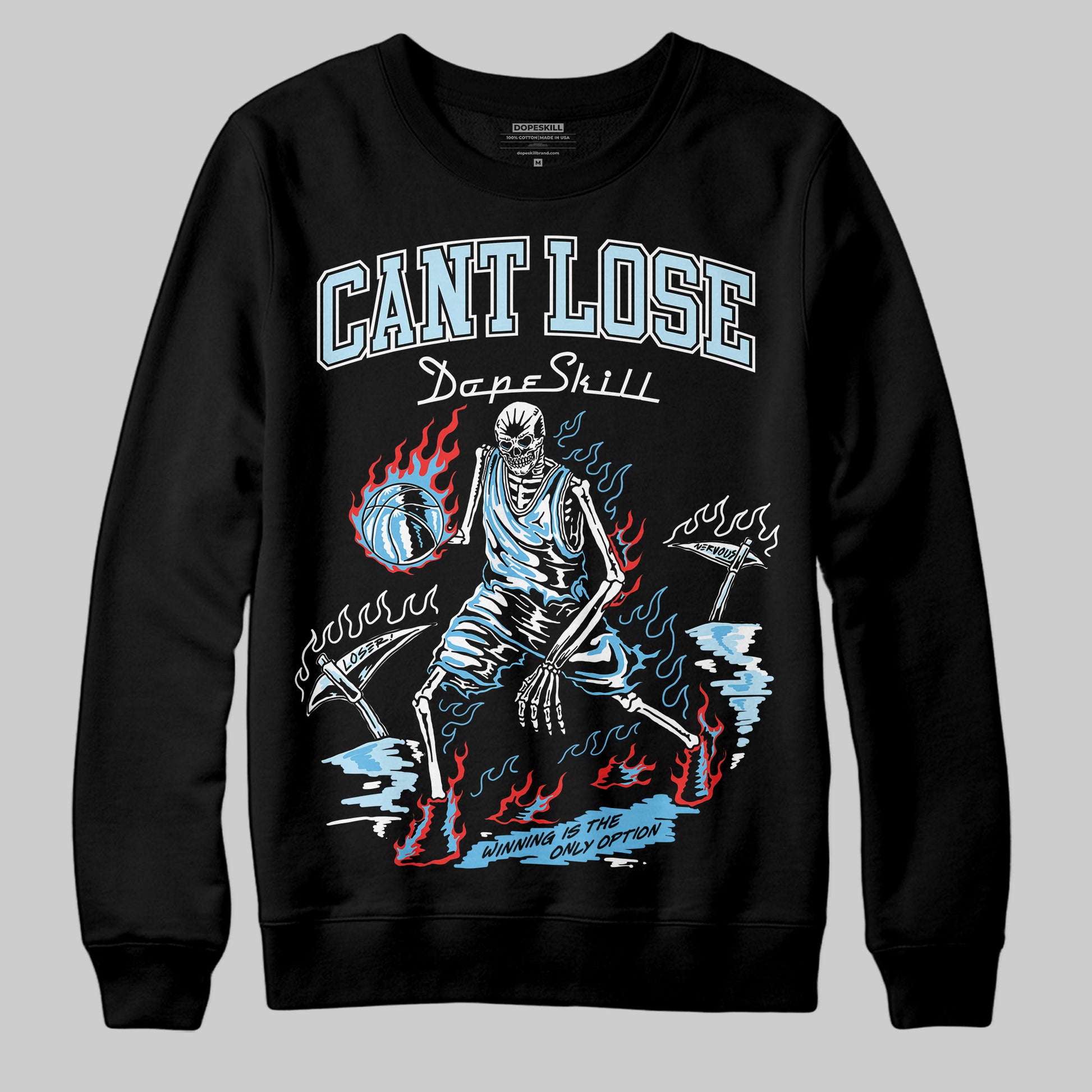Jordan 11 Retro Legend Blue DopeSkill Sweatshirt Cant Lose Graphic Streetwear - Black