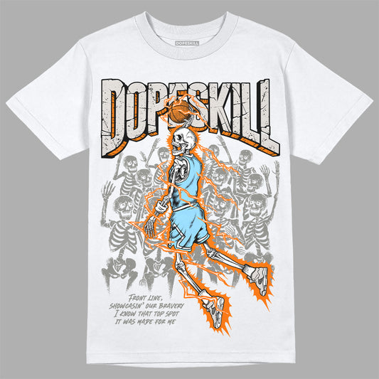 Jordan 5 Retro SE 'Craft' DopeSkill T-Shirt Thunder Dunk Graphic Streetwear - White 