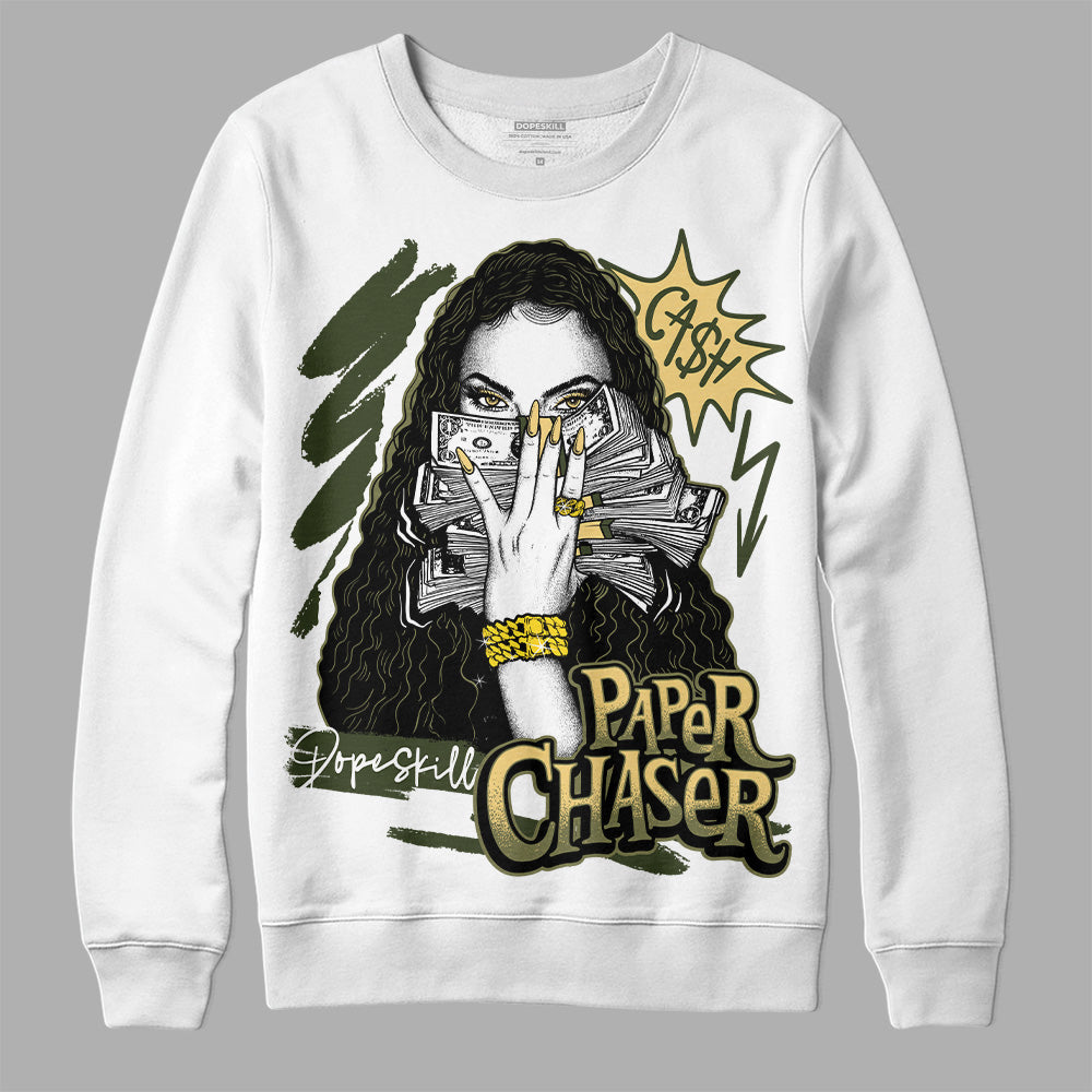 Jordan 4 Retro SE Craft Medium Olive DopeSkill Sweatshirt NPC Graphic Streetwear - White