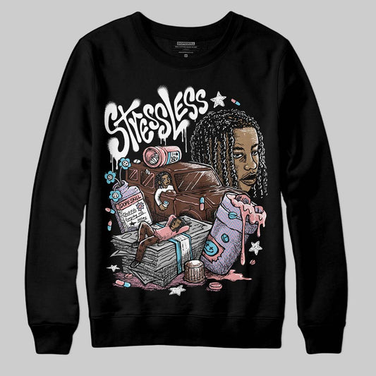 Harris Tweed x Dunk Low Denim Turquoise and Baroque Brown DopeSkill Sweatshirt Stressless Graphic Streetwear - black