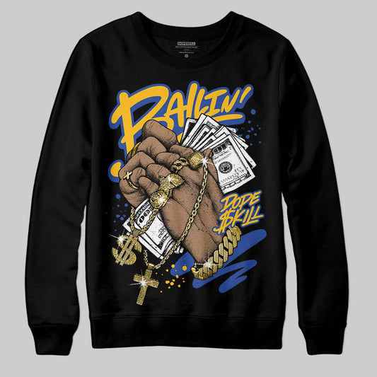 Royal Blue Sneakers DopeSkill Sweatshirt Always Ballin' Graphic Streetwear - Black