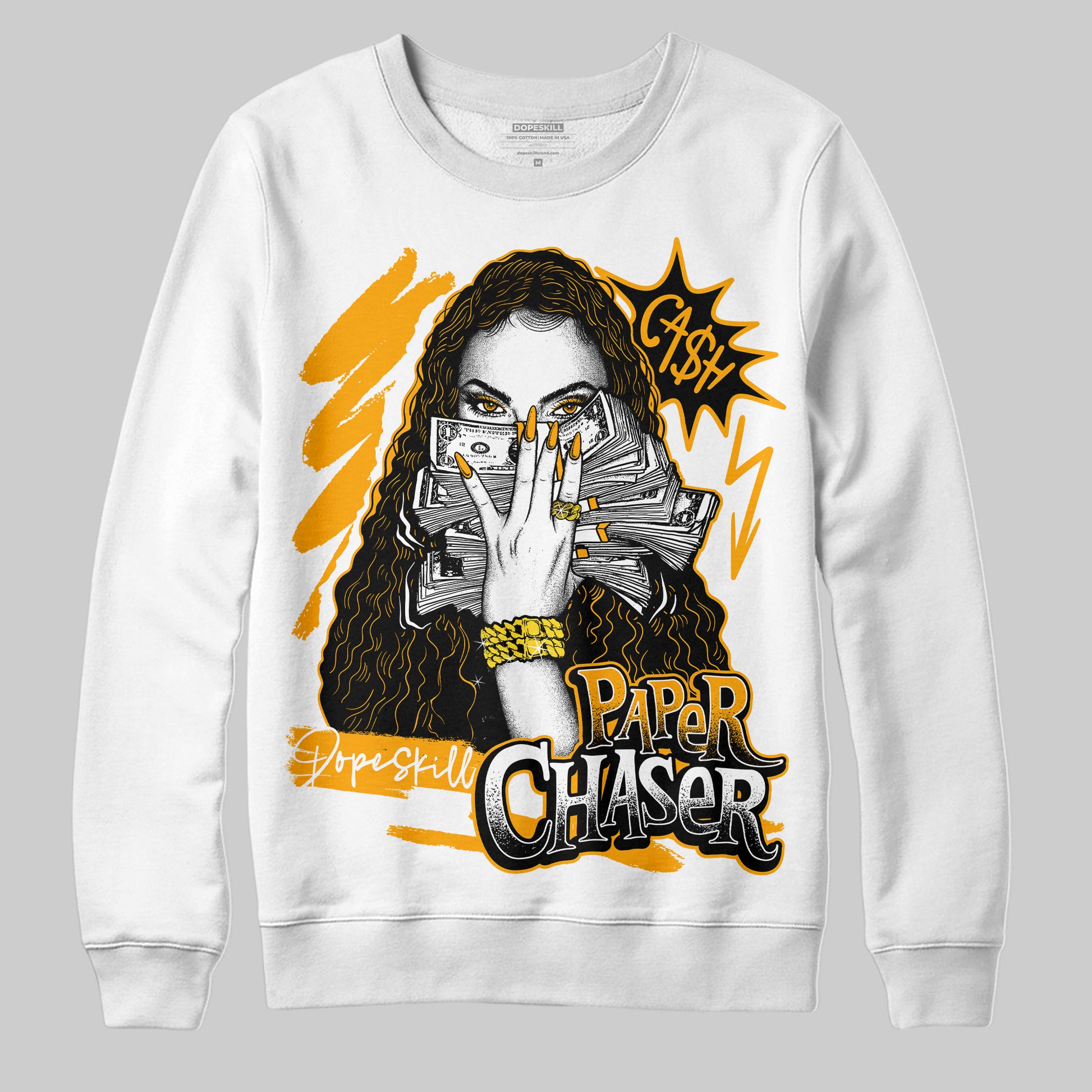 Jordan 12 Retro Black Taxi DopeSkill Sweatshirt NPC Graphic Streetwear - White