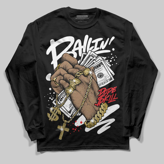 Dunk Low Panda White Black DopeSkill Long Sleeve T-Shirt Always Ballin' Graphic Streetwear - Black