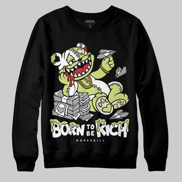 Jordan 5 “Luminous Green” DopeSkill Sweatshirt Born To Be Rich Graphic Streetwear - Black