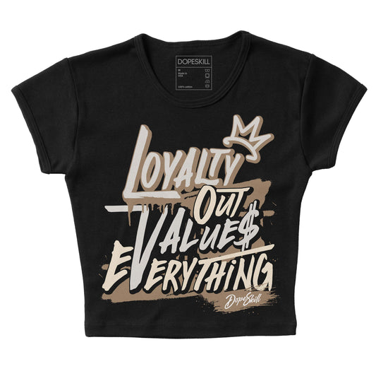 Jordan 5 SE “Sail” DopeSkill Women's Crop Top LOVE Graphic Streetwear - Black