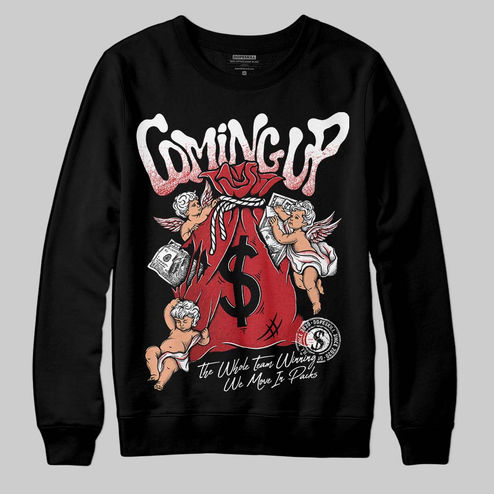 Jordan 5 Retro Fire Red Black Tongue (2025) DopeSkill Sweatshirt Money Bag Coming Up Graphic Streetwear - Black