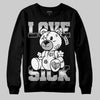 Dunk Low Panda White Black DopeSkill Sweatshirt Love Sick Graphic Streetwear - Black