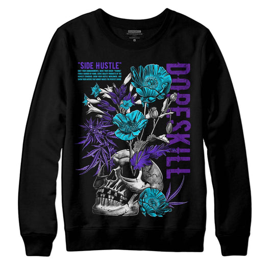 Jordan 6 "Aqua" DopeSkill Sweatshirt Side Hustle Graphic Streetwear - Black 