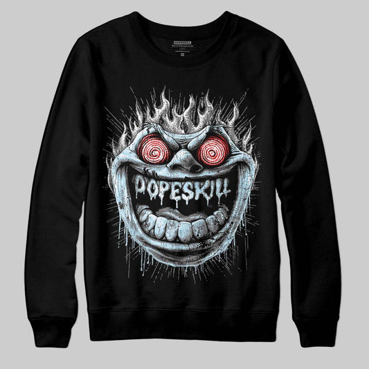 Grey Sneakers DopeSkill Sweatshirt Hellfire Graphic Streetwear - Black