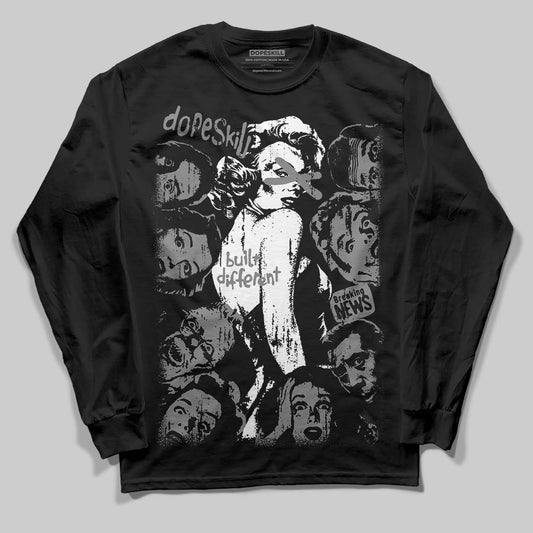 Grey Sneakers DopeSkill Long Sleeve T-Shirt Built Different Graphic Streetwear - Black