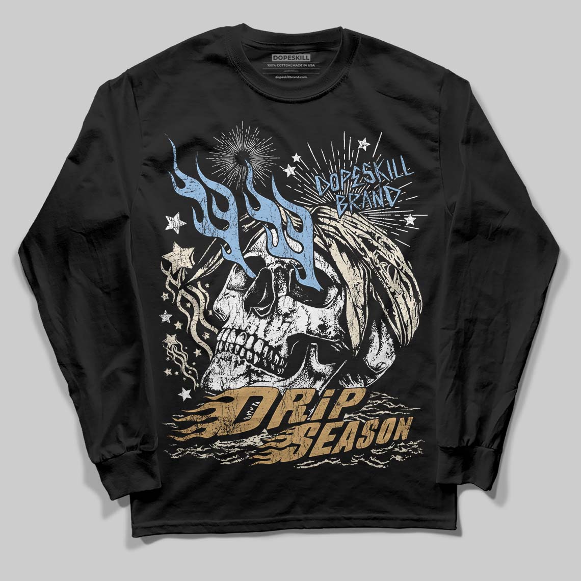 Nike Air Diamond Turf Must Be the Money DopeSkill Long Sleeve T-Shirt Drip Season Graphic Streetwear - Black