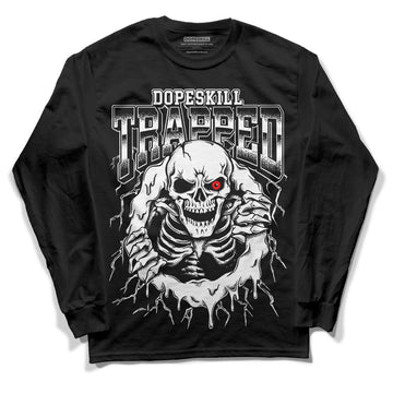 Dunk Low Panda White Black DopeSkill Long Sleeve T-Shirt Trapped Halloween Graphic Streetwear - Black
