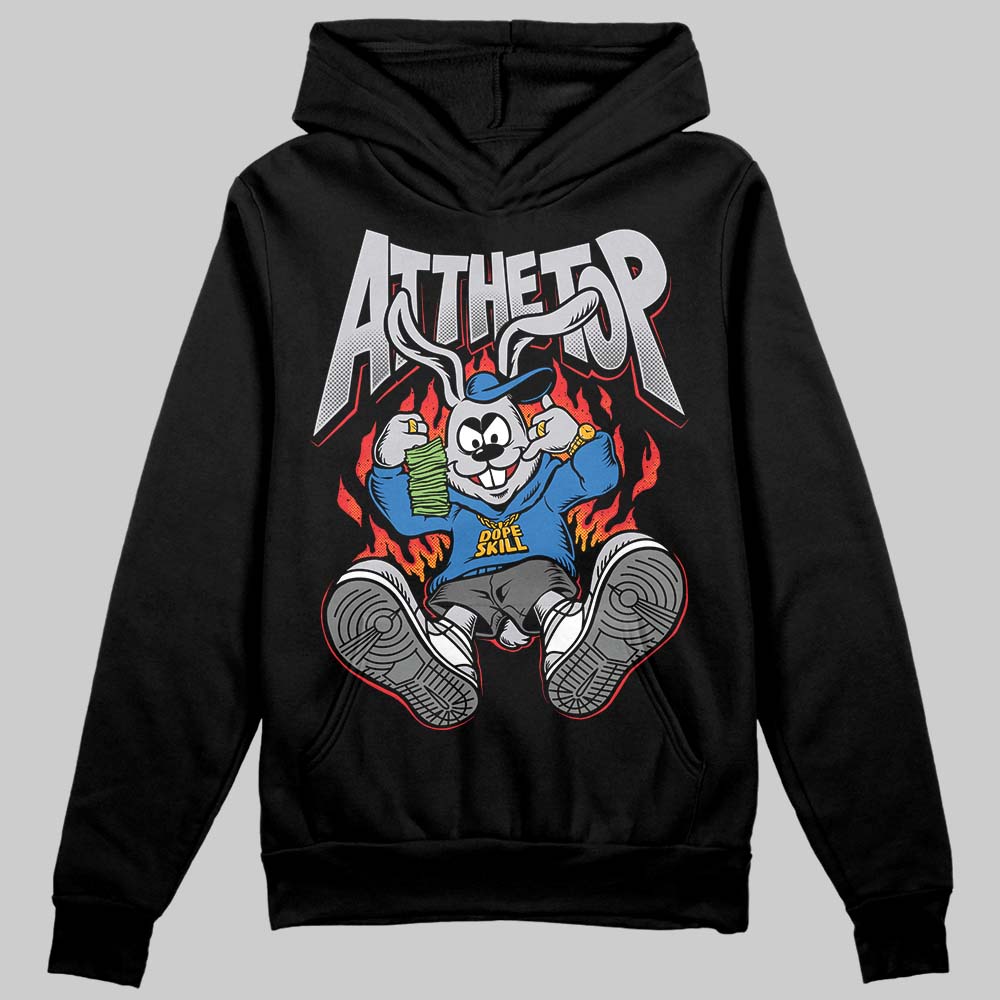 Grey Sneakers DopeSkill Hoodie Sweatshirt At The Top Graphic Streetwear - Black
