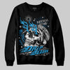Jordan 4 Retro Military Blue DopeSkill Sweatshirt Drip Season Graphic Streetwear - Black